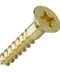 Solid Brass Wood Screws Flat Head Countersink Phillips Drive Size 12 X 4 Inch Rust Free Heavy Duty Fasteners close-up view.