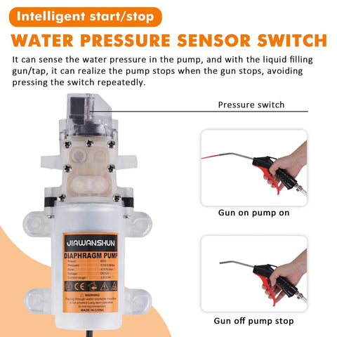 Water pressure sensor switch of Heavy Duty 110V Electric Wine Transfer Pump for automatic start/stop function.