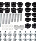 Heavy Duty Body Mount Bushing Kit For 2008 To 2016 F250 Super Duty Trucks Eliminate Clunks And Squeaks Restore Tight Ride And Handling Durable Dirt And Fluid Resistant Build Easy Install black bushings with hardware set