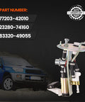 Toyota Rav4 2.0L Fuel Pump Module Assembly Replacement For 1995 To 2000 Direct Fit Plug And Play with part numbers