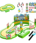 Epic Motion Sensing Two Player Racing Game With Three Play Modes Interactive Competitive Board Experience For Family Game Night Friends Hangouts And Social Events Easy Setup And Quick Start Fun, green plastic track set with racer figures