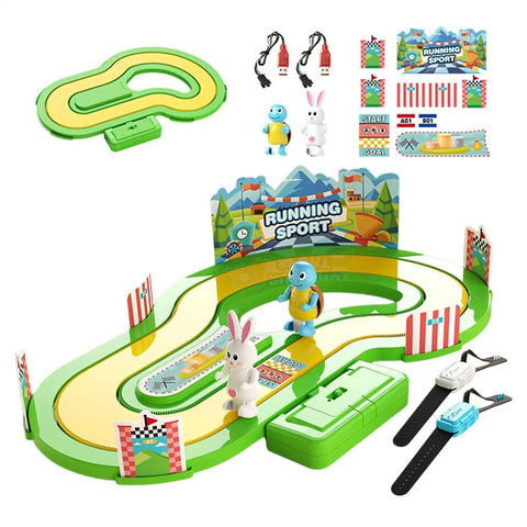 Epic Motion Sensing Two Player Racing Game With Three Play Modes Interactive Competitive Board Experience For Family Game Night Friends Hangouts And Social Events Easy Setup And Quick Start Fun, green plastic track set with racer figures