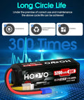 Beefy 6S 5200mAh 22.2V 60C LiPo Battery With EC5 Plug visual with performance features and blue graphics.