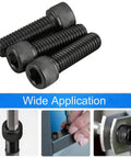 Built Different M6x20mm Socket Head Cap Screws Grade 12.9 Alloy Steel Black Oxide Finish with Precision Allen Hex Drive.