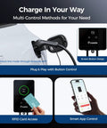 Heavy Duty 48 Amp Level 2 EV Charger With 25 Ft Cable Hardwired 240V Wall Station J1772 Standard app control features.