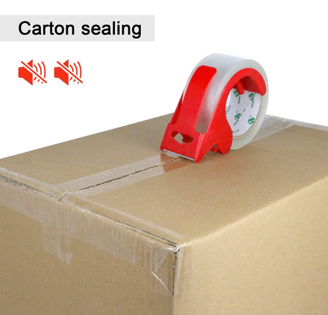 No Noise Clear Packing Tape Heavy Duty Packaging Tape Refill Rolls For Sealing And Shipping 2.4 Mil 1.88 Inch 55 Yards