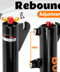 Trail-Ready 26 Inch Mountain Bike Front Fork With Air Suspension, 180mm Travel, rebound adjust knob detail