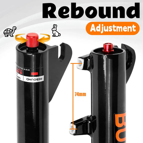 Trail-Ready 26 Inch Mountain Bike Front Fork With Air Suspension, 180mm Travel, rebound adjust knob detail