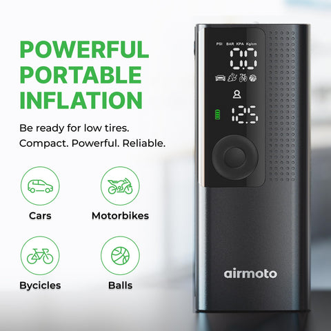 Portable Cordless Tire Inflator With Hard Case Bundle Quick Accurate Air Pump For Car Truck SUV Motorcycle And Bicycle 120 PSI Gauge