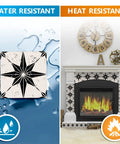 Talavera Tile Stickers 24 Pack Peel And Stick Wall Decals For Bathroom And Kitchen Easy Application Boho Chic Backsplash 4x4 Inch Star Tile Design Perfect For Tiles And Accent Walls showcasing water and heat resistance features.