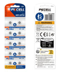 20 Pack Lr754 Ag5 Button Cell Batteries 1.5v Alkaline Power For Watches And Calculators, packaged 10 per card.