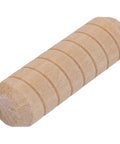 Spiral Grooved Hardwood Dowel Pins 5/8 Inch By 2 Inch-Untreated Natural wood joint with grooves for alignment and reinforcement.