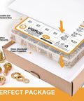 521 Piece Flange Bolts Assortment Kit M6 M8 M10 Serrated Hex Cap Flange Bolts With Nuts And Washers Class 8 8 packaging
