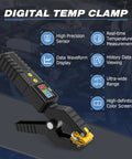 HVAC Digital Thermometer With Real Time Temp Clamp For Heating And Cooling Systems, Pro Grade High Precision Sensor Delivers Real Time Temperature Readouts, Data Waveform Display, Measurement Range -20C To 150C (-4F To 302F), LM55 Compatible.