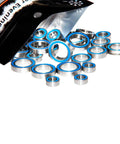 21 Pcs Beefy Heavy Duty Silver Blue RC Bearing Kit Rustproof Steel Sealed Ball Bearings For Traxxas Slash Stampede 4x4 4WD VXL RC