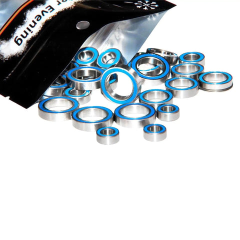 21 Pcs Beefy Heavy Duty Silver Blue RC Bearing Kit Rustproof Steel Sealed Ball Bearings For Traxxas Slash Stampede 4x4 4WD VXL RC