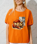 Six Pack Dope Cute Baby Monkey Punchs Team DTF Transfers for T Shirts and DIY Clothing on orange shirt