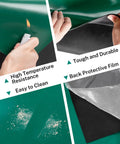 Rubber ESD soldering mat roll, 23.7x118 in, green anti-static surface with back protective film visible