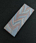 G10 Knife Handle Material Block With Five Color Damascus Pattern Options For DIY Knife And Gun Handle Crafting, Precision Cut 5.1 By 1.7 By 0.3 Inches, Multicolor on black background