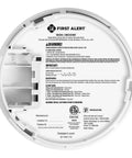 Back view of Battery Powered Photoelectric Smoke And Carbon Monoxide Detector With Voice And Location Alerts Slim Combo Alarm