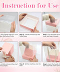 Instructions for assembling 20 Pack Clear Pink Flower Bouquet Bags With Handles 9.45 Inch Floral Gift Bags, step-by-step guide