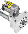 Plug And Play No Sweat Electric Starter For Chevy Small Block Big Block V6 Motors With 168 Tooth Flywheel Direct Fit with gear reduction.