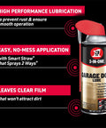 Garage Door Lubricant With Smart Straw Sprays Two Ways, 11 Oz, 6 Pack Reduces Friction Prevents Squeaks Shields Hinges