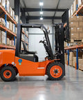 2 Ton Electric Forklift Truck With 3m Lift Height For Warehouse Pallet Handling And Cargo Transport Heavy Duty Material Handling Equipment With Multiple Mast Configurations And Attachments For Factory Storage, side view in warehouse