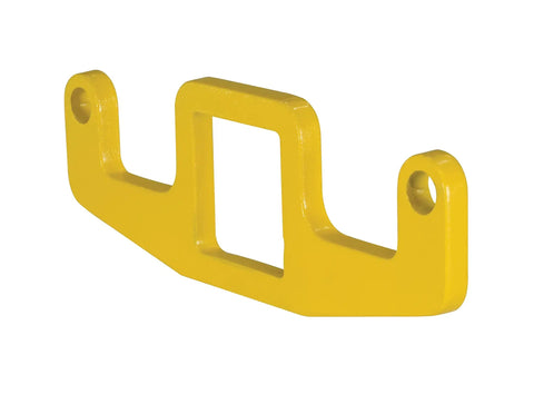 Built Like A Tank Double Sling Rack Hook For Industrial Storage With Bright Yellow Finish Super Slick Two Sided Design Fits Existing Rails Perfectly For Stress Free Hanging
