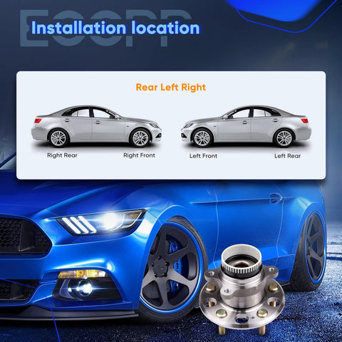 Rear Five-Lug Wheel Bearing And Hub Assembly With ABS Compatible With Hyundai Azera 2011 2017 Sonata 2010 2014 installation guide