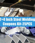 Aluminum Welding Practice Kit 25 Pcs One Eighth Inch Thick 2 by 4 Inch Welding Coupons Durable Pro Grade Aluminum Plates