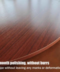 Close-up of wooden surface on Lazy Susan Turntable For Dining Table Round Serving Tray 12 To 39 Inches Rotating Kitchen Organizer