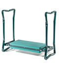 Garden Kneeler And Wide Seat That Flips Into A Comfy Sit Down Stool, Easy Fold For Storage, Sturdy Steel Frame Supports Up To 220 Lbs