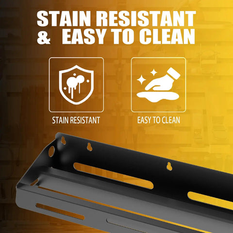 Hammer Holder Wall Mount Organizer For Garage And Workshop Pegboard Compatible Tool Rack detail showing stain resistance.