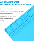 Large Silicone Solder Mat Heat Resistant To 932 F Magnetic Repair Surface With Built In Ruler And Multiple Storage Pockets
