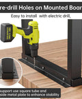 Drilling installation of Heavy Duty Metal Table Legs For Dining Desk Bench And Coffee Table Industrial Black Iron Set Of 2 28x18."}