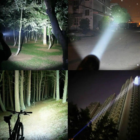Beam of Rechargeable Tactical Flashlight LFX1000 Kit With USB Charger And Battery Included lighting various outdoor scenes