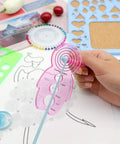 Using curling coach from All In One 9 Piece Slotted Quilling Tool Set For Beginners To Pros for precise paper coiling
