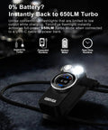 7 In 1 EDC Flashlight With Laser Distance Meter And Digital Angle Finder, 650 Lumen White Light, 365 Nm UV Light, Area Calculator, Height Measurement, IPX6 Water Resistant, Rechargeable Magnetic Work Light charging on USB-C cable