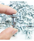 Heavy Duty Hollow Wall Anchors Set With Expansion Screws Nuts M4 M5 M6 200 Piece DIY Friendly Rivet Nut Kit For Drywall And Masonry Sturdy Metal Anchors For Secure Hanging And Fastening, close-up metal anchor
