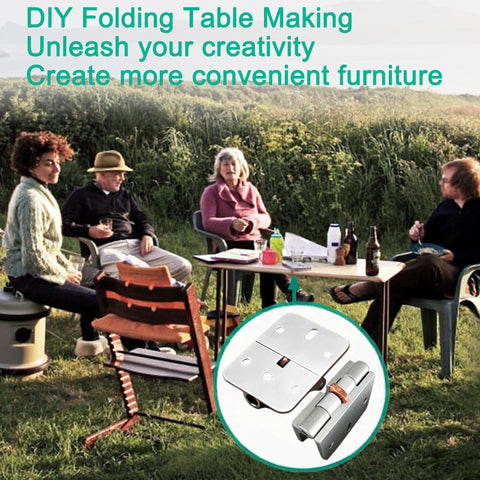 ANTEISI adjustable 180° hinges; metal folding table/door hardware, 2 pcs