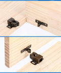Installed view of 4 Pack Double Roller Cabinet Latch Hardware For Cupboard Closet Kitchen Doors And RV Cabinets Closure Catches