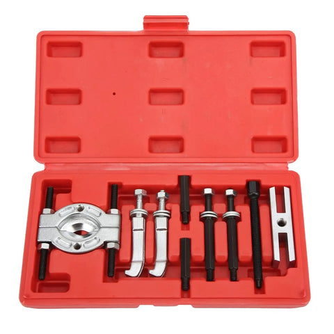 9 Piece Bearing Separator Puller Set Portable Bearing Removal Tool Kit Metal Bearing Splitter Bearing Separator Kit in red case