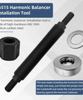 Harmonic Balancer Installation Tool Kit For Chevy SBC And BBC Engines With Threaded Rod Nut Washer And Thrust Bearing