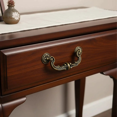 Two Pack Dresser Drawer Handles Heavy Duty Zinc Alloy Bronze Finish Vintage Floral Ornate Cabinet Pulls 6 Inch Center To Center For Dresser Cabinet Furniture