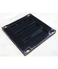 Tough As Nails Digital Floor Scale With Alloy Platform And Built In Printer For Warehouse Cargo Weighing 48 By 48 Inch Industrial Pallet Scale 2000 Lb Precision Capacity, black steel deck.