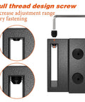 Rubber Cushioned Stopper Limit for Sliding Barn Door Track Roller Kit Fits One Point Six Inch Wide One Quarter Inch Thick Flat Track Noise Quieting Adjustable Screw In For Strong Secure Fit And Easy Repositioning with wrench