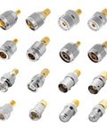 16 Piece RF Coaxial Adapter Kit UHF BNC N F To SMA Male And Female Connectors For Ham Radio Antenna CCTV WiFi GPS Test Equipment 50 Ohm Impedance Precision.