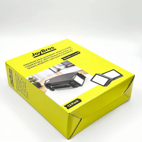 Box of Six Pack Replacement HEPA Filters For E And J Series Vacuum Cleaners with image of filter and vacuum cleaner.