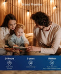 Family with 48 Pack LED S14 Replacement Bulbs For Outdoor String Lights, Waterproof E26 Base, creating cozy vibes at home.